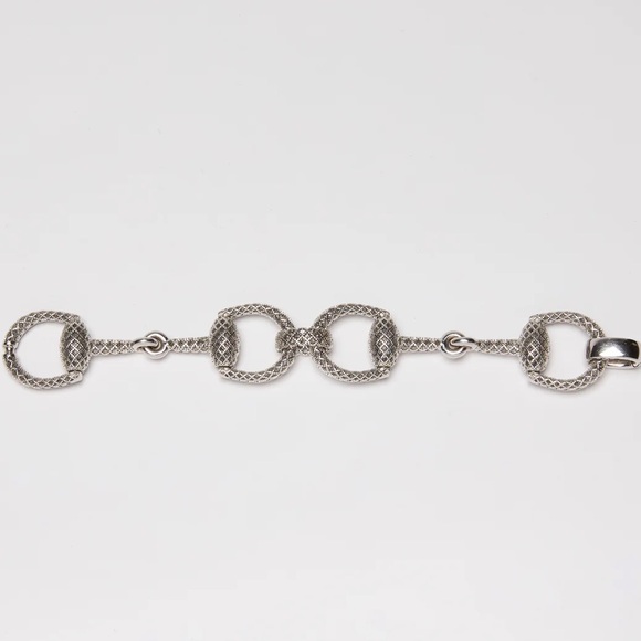 Gucci Sterling Silver Horsebit Diamantissima Bracelet - Picture 10 of 16